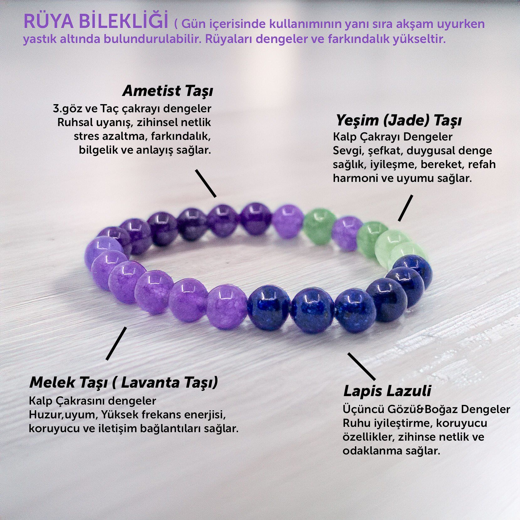 Rüyada Niyet Dengeleme , Yoga Nidra Bilekliği / Tanuh Tasarım Bileklği
