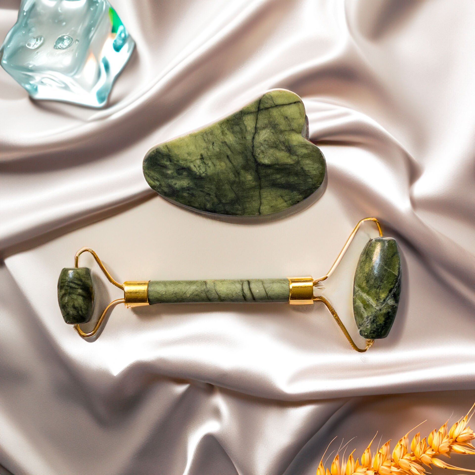 Yeşim Taşlı Roller (Tüm yüz için ikili set)