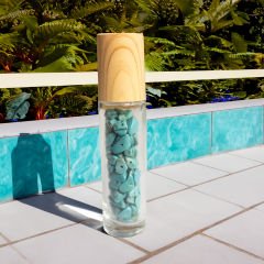 Kristal Taşlı Roll On Turkuaz