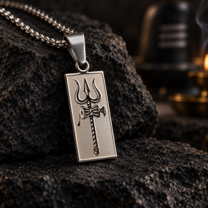 Shiva Trishul ve Damru Figürlü Kolye