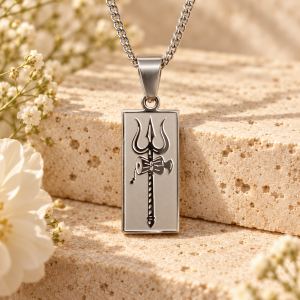 Shiva Trishul ve Damru Figürlü Kolye