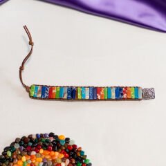 Dikdörtgen Çakra Renkli Bileklik (Beyza Bileklik) Çakra Renkli