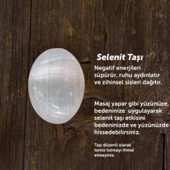 Selenit Taşı (Yüz ve Vücut Arınması) (Oval ve Kalpli Selenit)