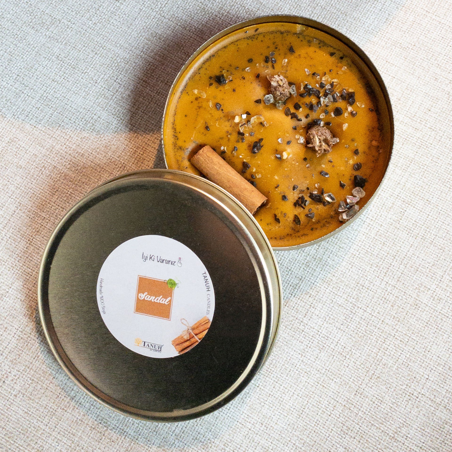 Sandal Kokulu El Yapımı Özel Mum Büyük Boy