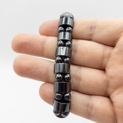 Hematit - Kaplan Gözü Çiftli Bileklik (Farklı Seçenekler) Hematit