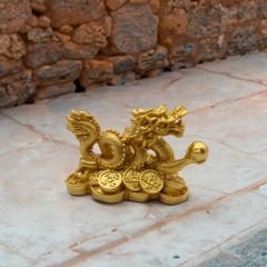 Ejderha Altın Büst Bolluk Bereket Orta Boy