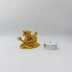 Ejderha Altın Büst Bolluk Bereket Orta Boy