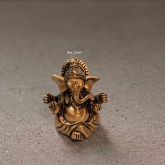 Ganesha Figürü Bereket Ve Bolluk Altın Renkli Büst