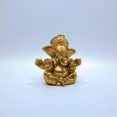 Ganesha Figürü Bereket Ve Bolluk Altın Renkli Büst