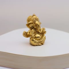Ganesha Figürü Bereket Ve Bolluk Altın Renkli Büst