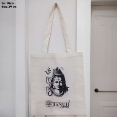 Tanuh Shiva Ohm Baskılı Bez Çanta