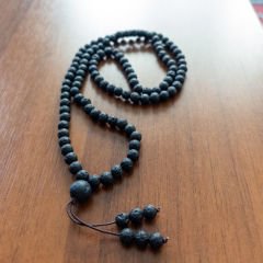 Tamamen Siyah Lav Taşlı Kolye (Bileklik olarakta takılabilir)