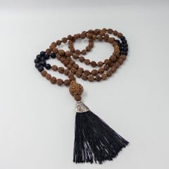 Lav Taşlı 108li Rudraksha Kolye (Farklı Boyutlar)