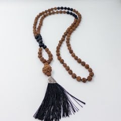 Lav Taşlı 108li Rudraksha Kolye (Farklı Boyutlar)