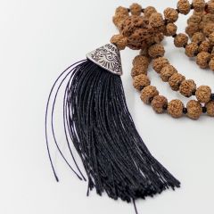 Akuamarin Taşlı 108li Rudraksha Kolye (Farklı Boyutlar)