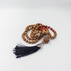 Yıldız Taşlı 108li Rudraksha Kolye (Farklı Boyutlar)