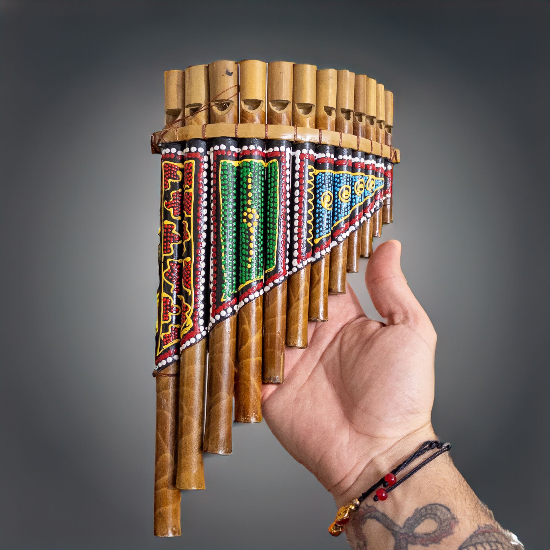 Ahşap Pan Flüt Shamanic Enstruman