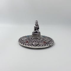 Budhalı Yuvarlak Altın İşlemelei Pirinç Tütsülük (Altın - Gümüş)