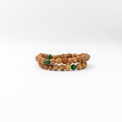 Doğal Taşlarla Süslü Rudraksha Bileklikler Tanuh Tasarım