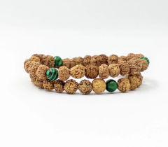 Doğal Taşlarla Süslü Rudraksha Bileklikler Tanuh Tasarım