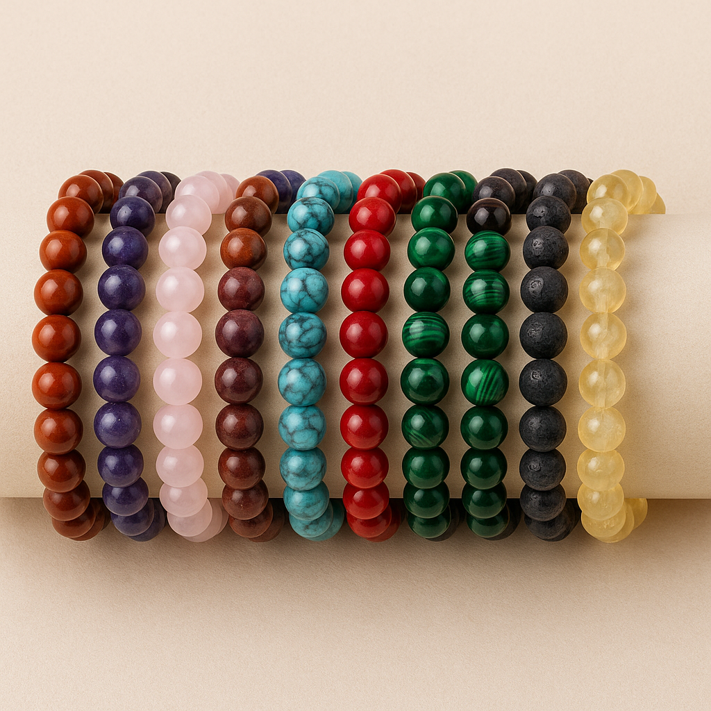 Doğal Taş Bileklikler (Tekli 22 Adet Farklı Doğal Taş Bileklik)