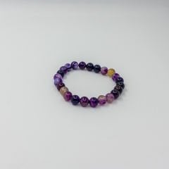 Doğal Taş Bileklikler (Tekli 22 Adet Farklı Doğal Taş Bileklik) Mor Akik