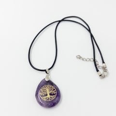 Ametist ve Lapis Lazuli Hayat Ağaçlı Kolye