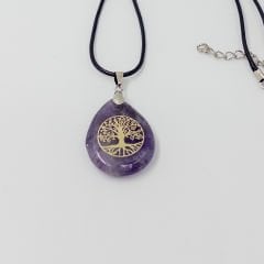 Ametist ve Lapis Lazuli Hayat Ağaçlı Kolye