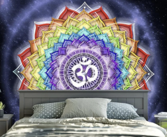 Mandala Goblen Duvar Asılı Polyester Ev Yatak Odası Dekoru 150x150CM