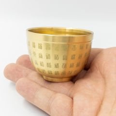 Feng Shui Altın Renkli İşlemeli Bakır Bereket Nimet Kasesi 18gr