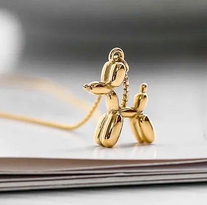 Balon Köpek Arketip Kolyesi Çelik