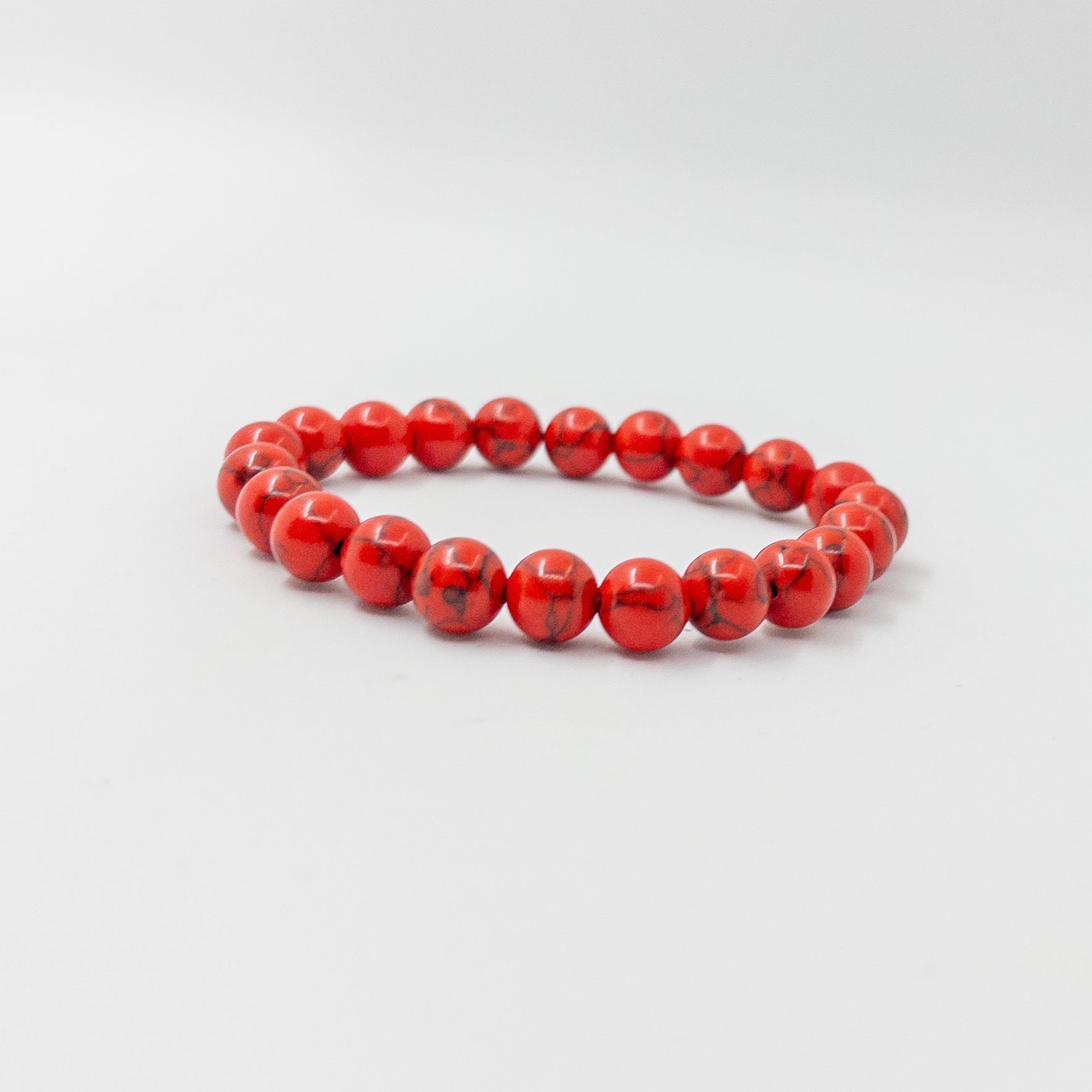 Doğal Taş Bileklikler (Tekli 22 Adet Farklı Doğal Taş Bileklik) Kırmızı Havlit