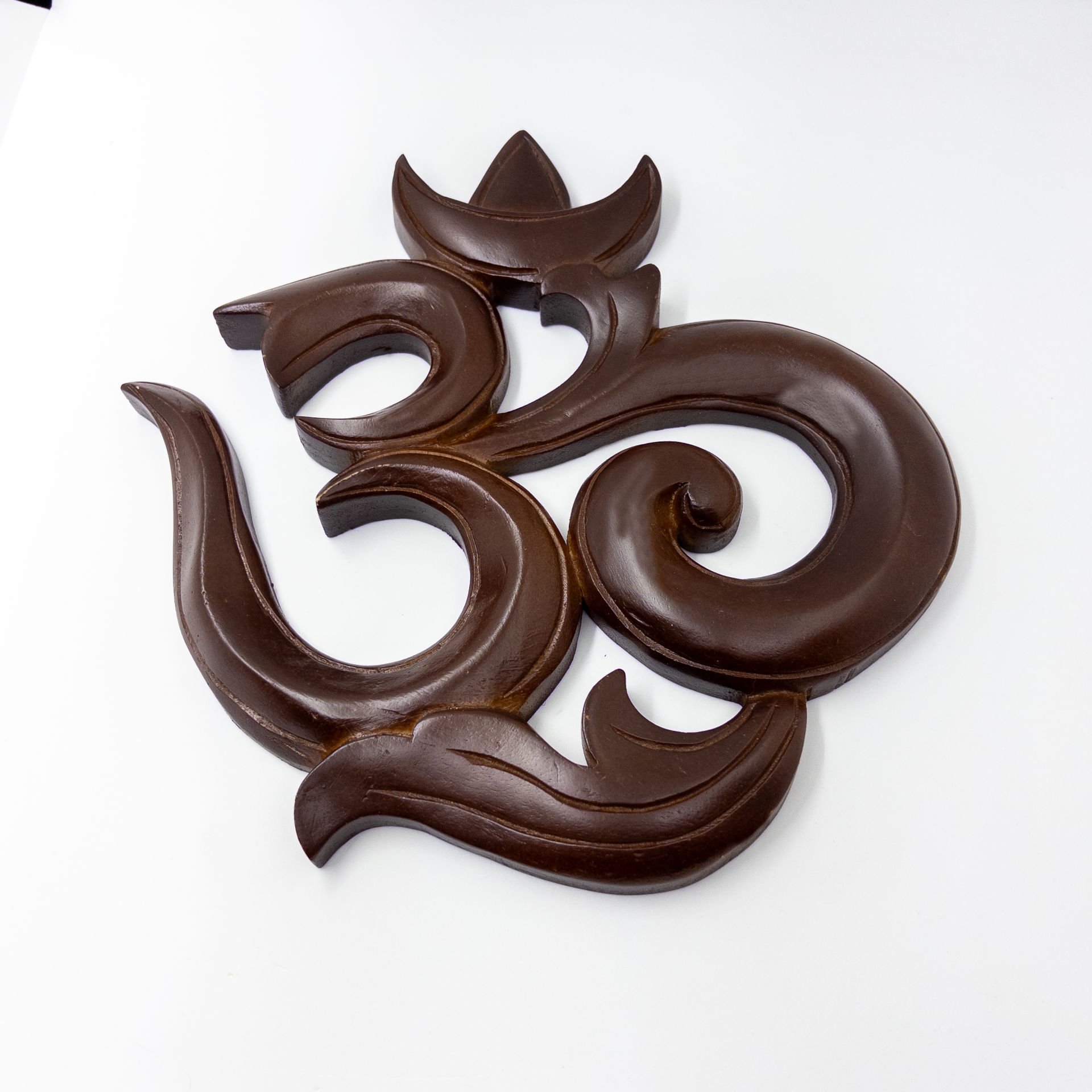 Aum / Ohm Ahşap Kalıp Duvar Süsü Renk Seçenekli Ahşap Orta 19cm