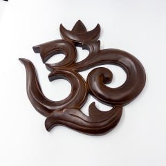 Aum / Ohm Ahşap Kalıp Duvar Süsü Renk Seçenekli Ahşap Küçük 10cm