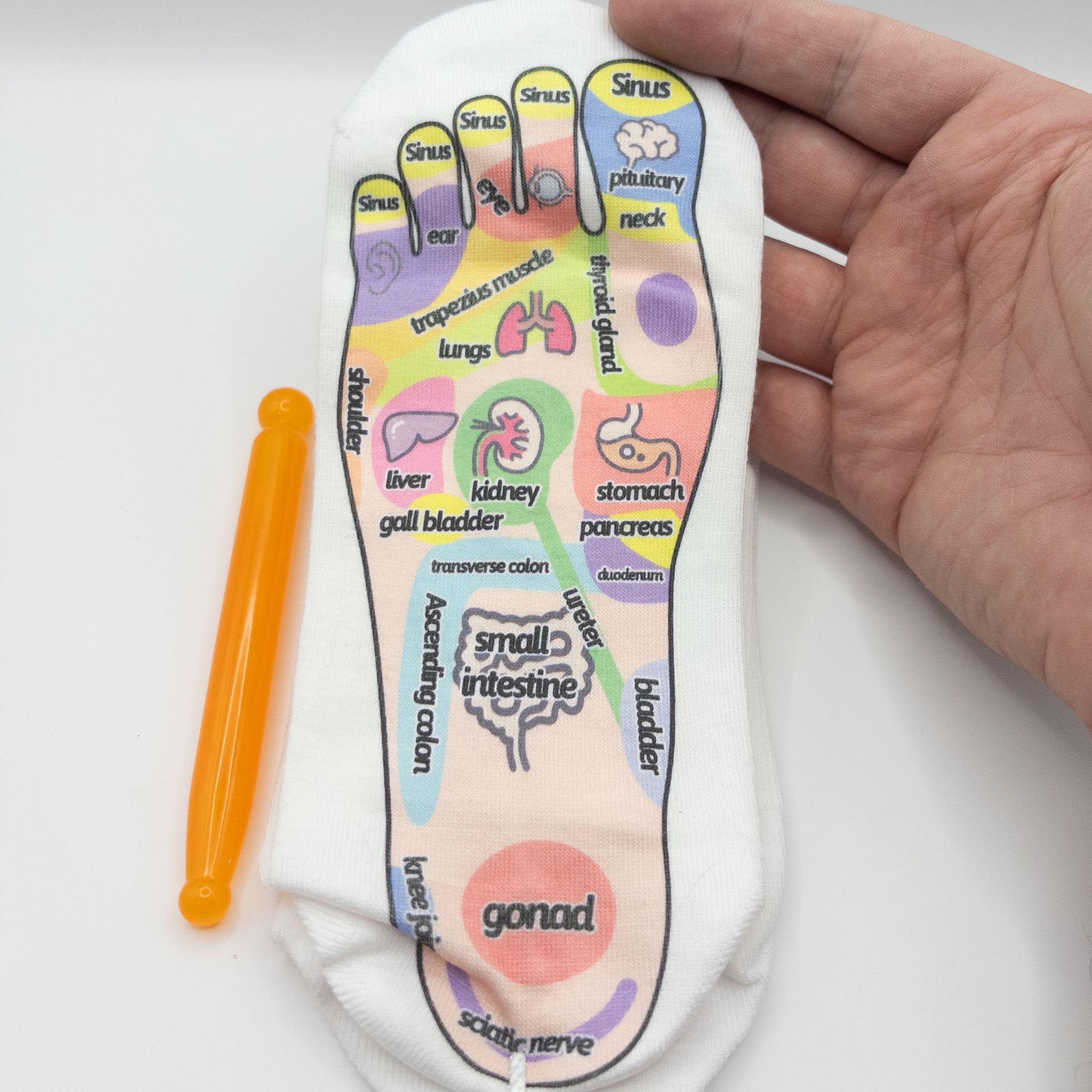 Akupunktur Çorap ve Eldiven Çeşitleri Refleksoloji Turuncu Çorap