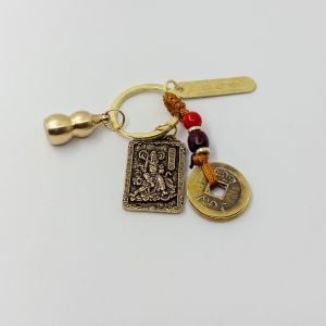 Ejderha Figürlü Wu Lou Anahtarlık Güç ve Bereket