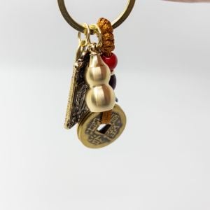 Ejderha Figürlü Wu Lou Anahtarlık Güç ve Bereket