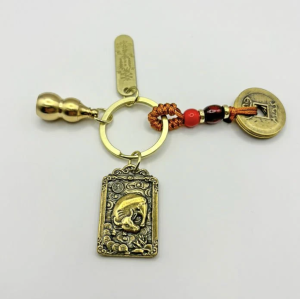 Boğa Figürlü Wu Lou Anahtarlık Güç ve Bereket