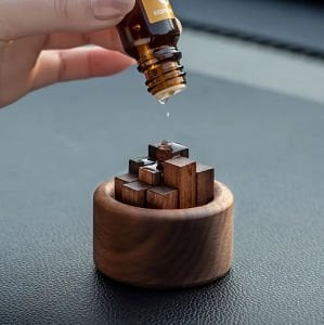 Ahşap Aromaterapi Yağ Difüzörü / Pil Gerektirmez