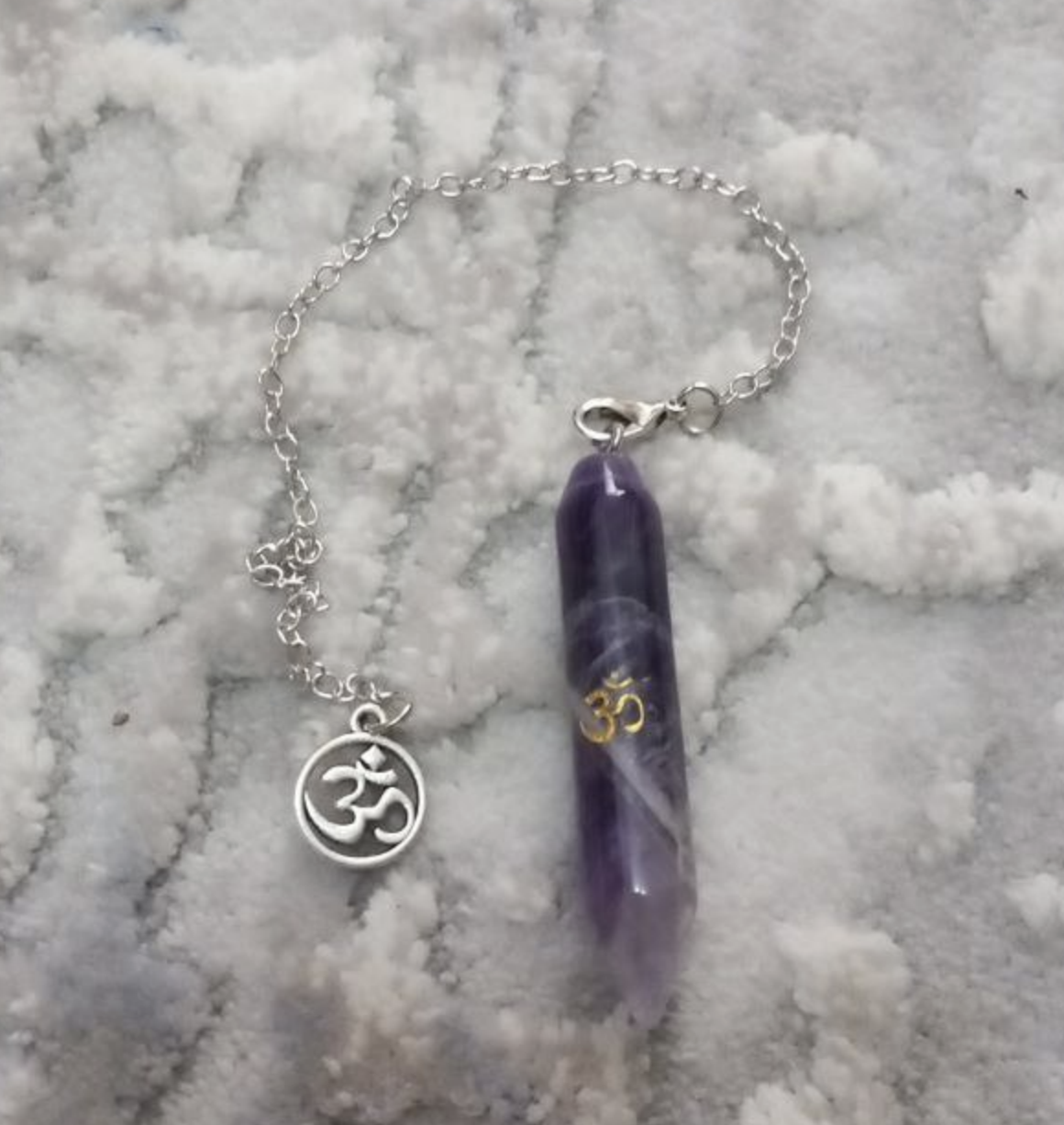 Doğal Taş Sarkaç “Ohm” Sembolü ile Enerji Dengeleyici Pandül Kaplangözü