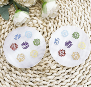 7 Çakra Sembolü Doğal Taş Yuvarlak Selenit