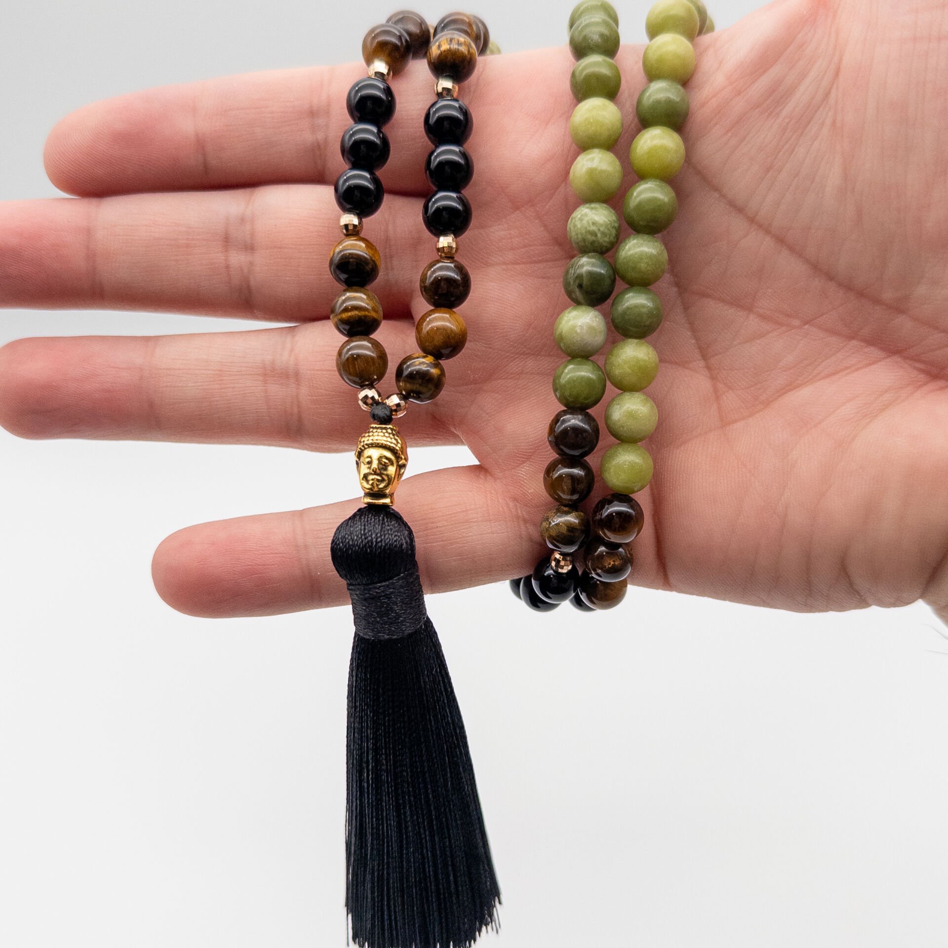 Toprakla Uyum  Yeşim Taşı, Kaplan Gözü ve Oniks Kolye