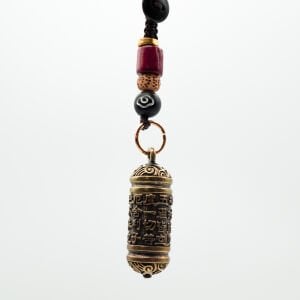 Om Mani Padme Hum Vintage Bronz Anahtarlık