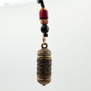 Om Mani Padme Hum Vintage Bronz Anahtarlık