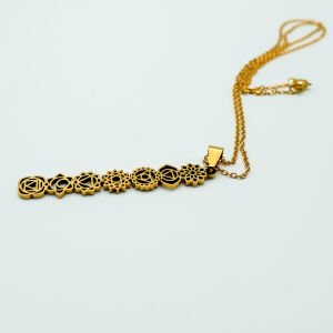 7 Çakralı Dikey veya Yatay Farkındalık Kolyesi (Altın,Gümüş renkleri)