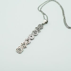 7 Çakralı Dikey veya Yatay Farkındalık Kolyesi (Altın,Gümüş renkleri)