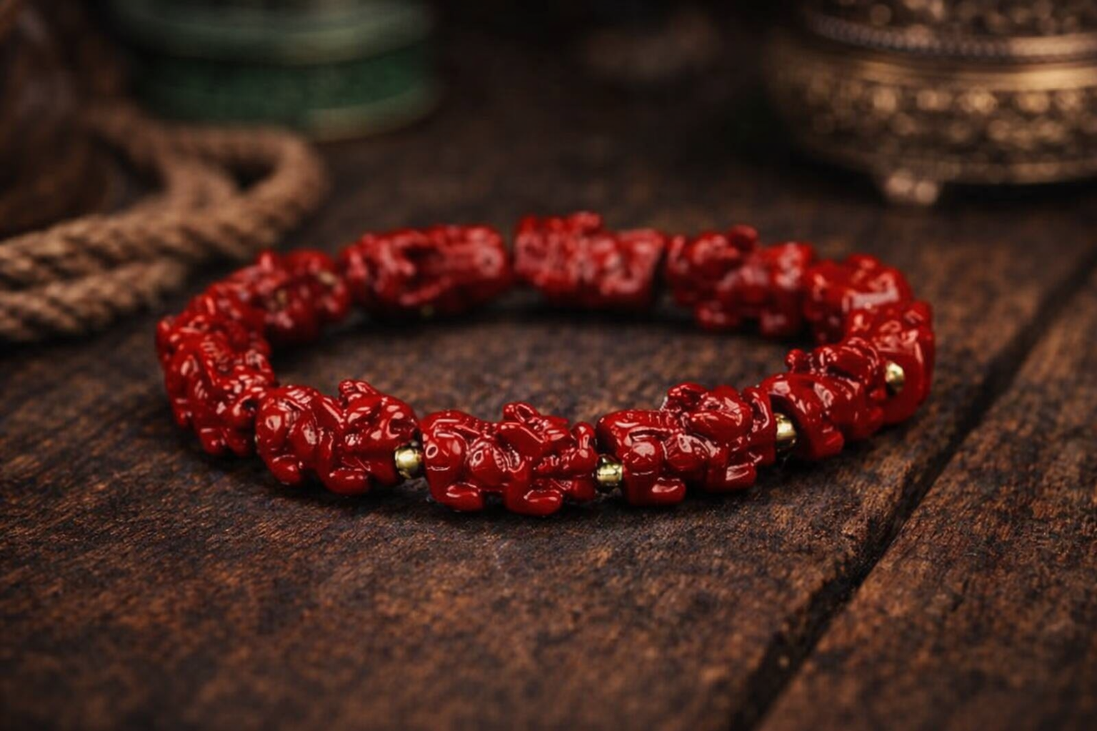Kırmızı Cinnabar Pixiu Bileklik – Niyet, Koruma ve Sembol Dili
